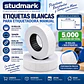 10 Rollos Etiquetas Studmark Blancas 500 Etiquetas - Miniatura 3