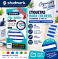 Etiquetas Adhesivas Studmark ST-PRS-43 para Folders 1.4 x 8.7 cm Caja de 200 Unidades - Miniatura 3