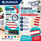 Etiquetas Adhesivas Studmark ST-PRS-43 para Folders 1.4 x 8.7 cm Caja de 200 Unidades - Miniatura 2