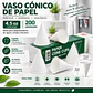 Vaso Cónico de Papel 4.5 oz x 200 Unidades ME - Miniatura 1
