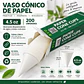 Vaso Cónico de Papel 4.5 oz x 200 Unidades ME - Miniatura 2