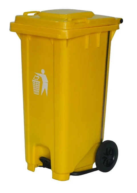 Basurero Industrial 32 Galones 120L con Pedal y Ruedas SiClean
