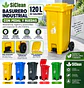Basurero Industrial 32 Galones 120L con Pedal y Ruedas SiClean - Miniatura 8