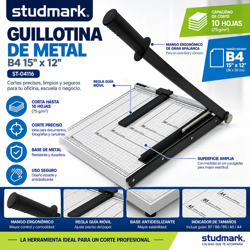 Guillotina de Metal Studmark B4 15 x 12 | ST-04116 4