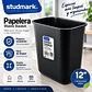 Basurero Plástico Negro Studmark 12