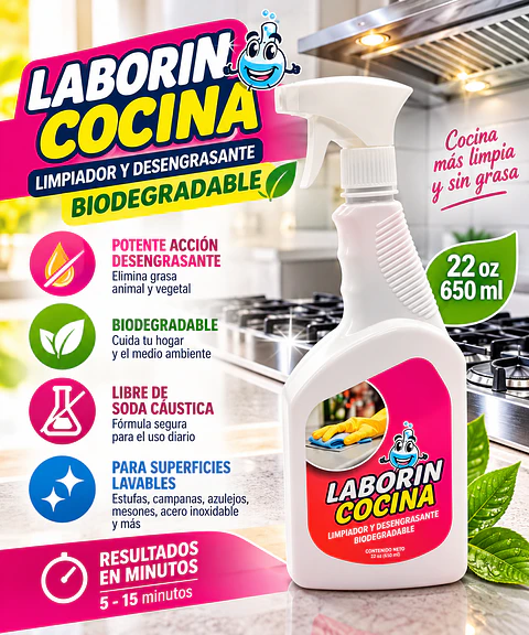 Desengrasante de Cocina Laborin Biodegradable 650 ml Lab-Pro