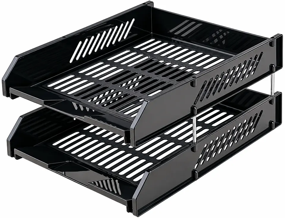 Bandeja de Escritorio A4+ Studmark Rejilla Negra ST-02036 – Set de 2 2