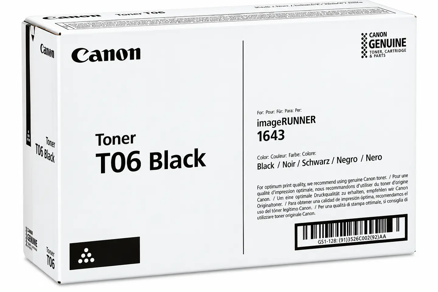Toner Canon T06 Original Negro 3526C001AA 20,500 Páginas 1