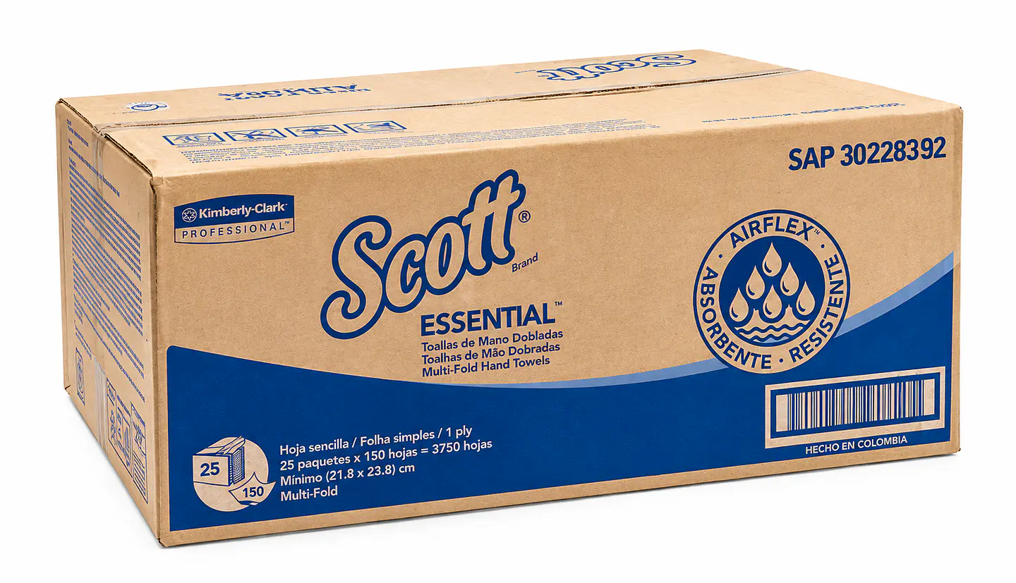 Papel Toalla Interfoliado Scott Essential 1P 25x150 K8392 2