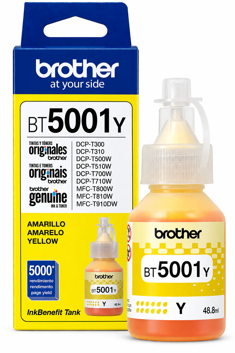 Tinta Original Brother BT5001 Cian, Magenta y Amarilla 3