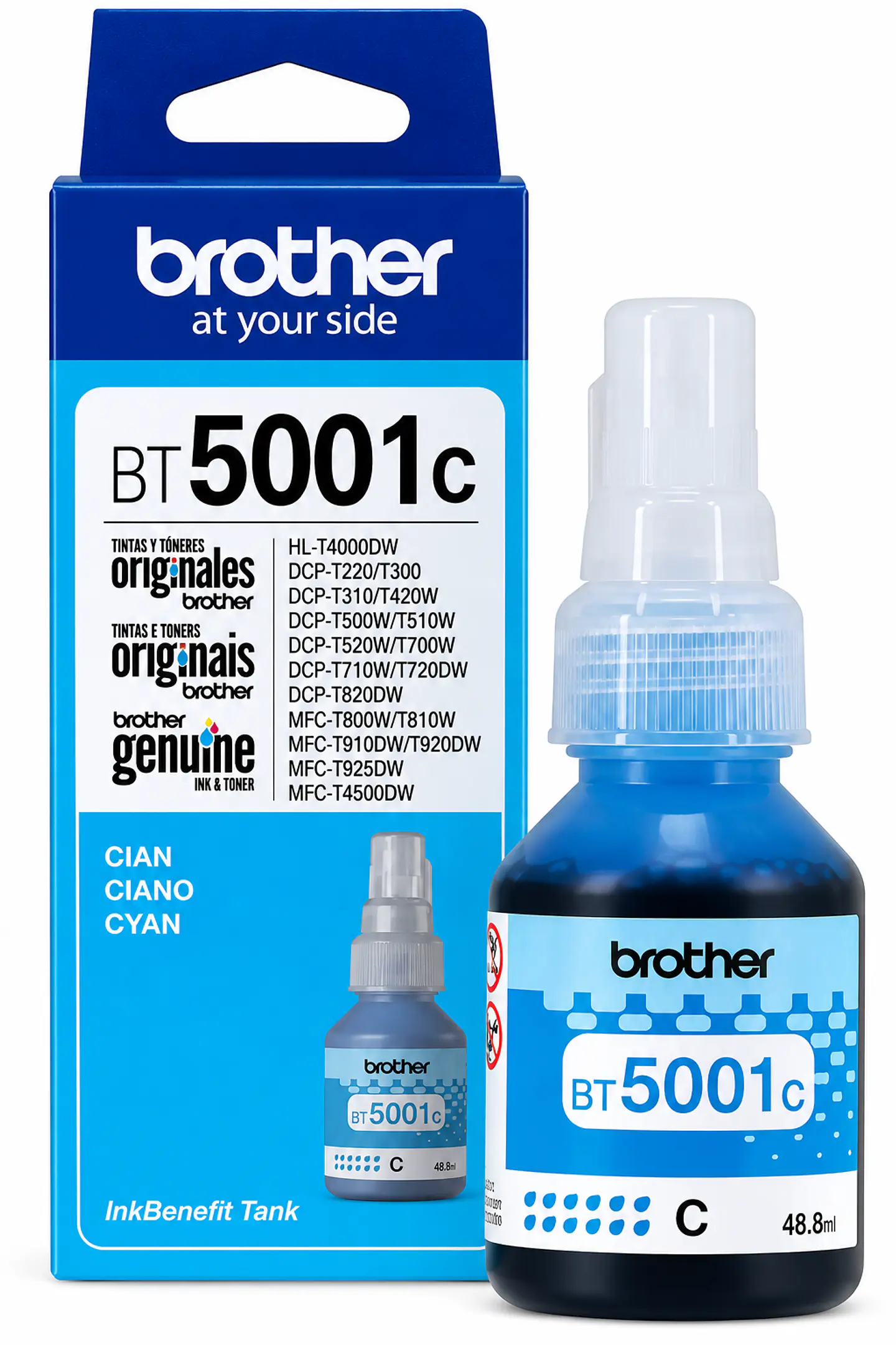 Tinta Original Brother BT5001 Cian, Magenta y Amarilla 1