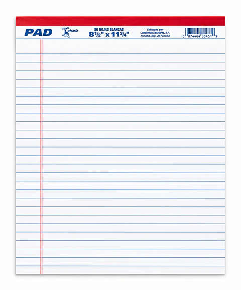 Libreta Rayada Corsario Carta para Apuntes