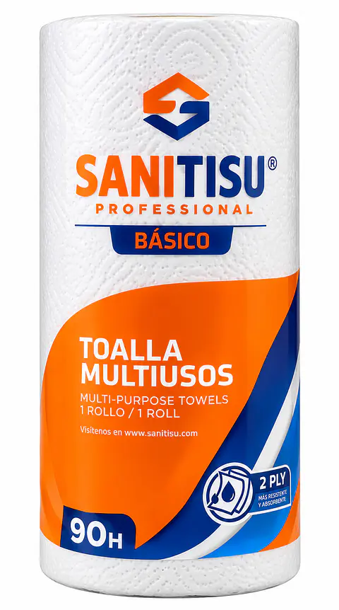 Papel Toalla Sanitisu Blanco 24 Rollos 90 Hojas