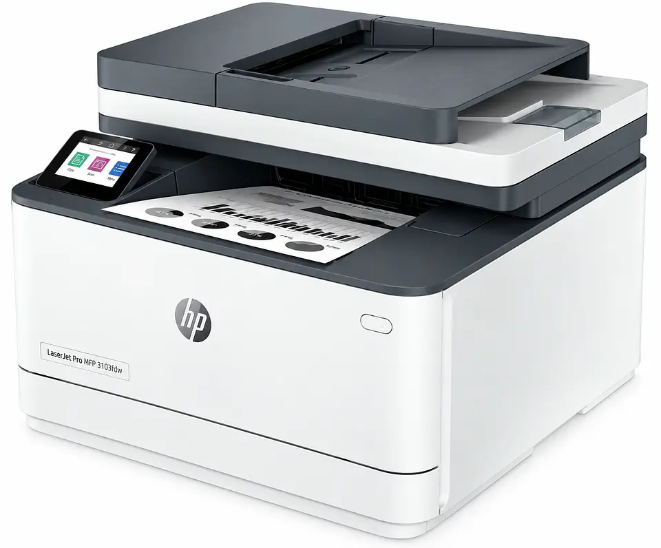 Impresora HP LaserJet Pro MFP 3103fdw Multifuncional Láser Monocromática WiFi Dúplex con Escáner, Copiadora y Fax 1