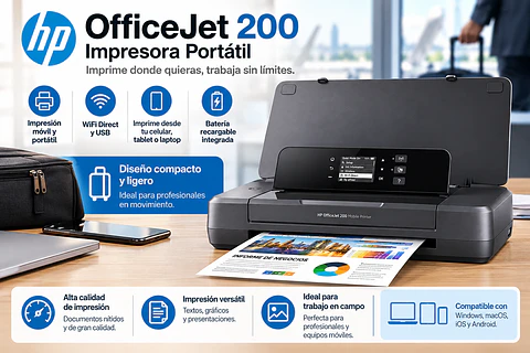 HP OfficeJet 200 Impresora Portátil WiFi