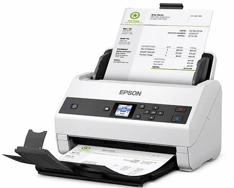 Escáner Epson WorkForce DS-870 Profesional de Documentos Dúplex a Color, 65 ppm / 130 ipm, Alimentador ADF de 100 Hojas, USB 3.0 y Digitalización de Alto Volumen – B11B250201