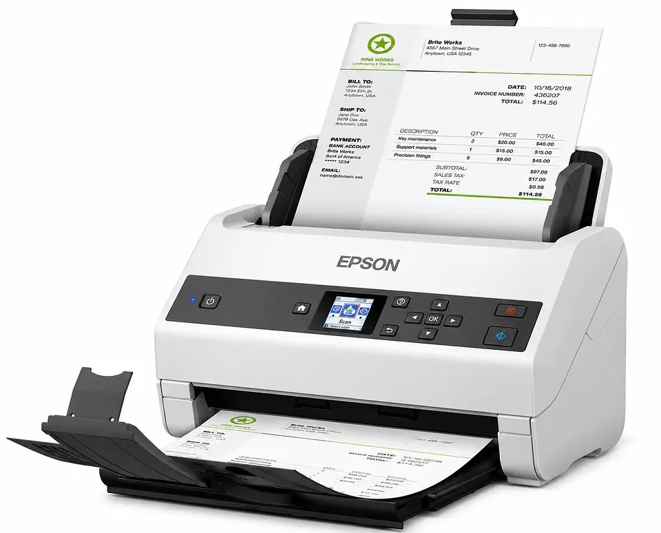 Escáner Epson WorkForce DS-870 Profesional de Documentos Dúplex a Color, 65 ppm / 130 ipm, Alimentador ADF de 100 Hojas, USB 3.0 y Digitalización de Alto Volumen – B11B250201 2