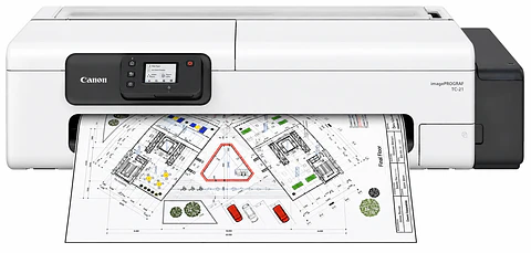 Plotter Canon imagePROGRAF TC-21 de 24 Pulgadas a Color para Planos A1, Tinta Pigmentada, WiFi, Ethernet, USB y Papel en Rollo y Hojas – 7055C002AA