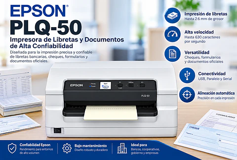 Epson PLQ-50 Impresora de Libretas USB