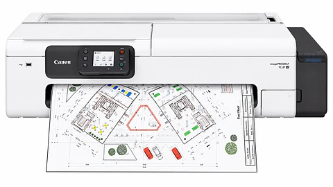 Plotter Canon imagePROGRAF TC-21M Multifuncional de 24 Pulgadas a Color con Escáner A4, Copiadora, Tanques de Tinta Pigmentada, WiFi y Ethernet – 7058C002AB