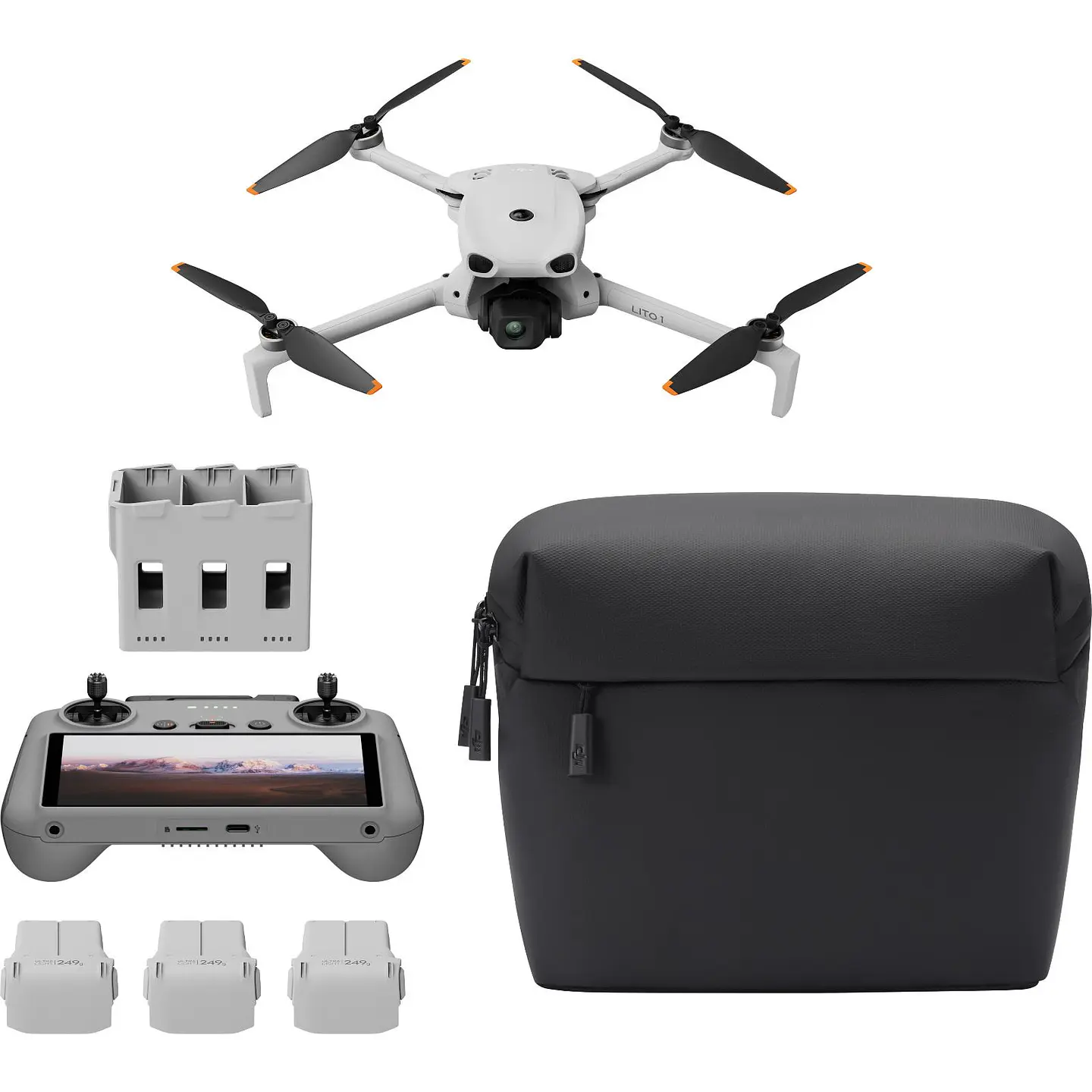 DJI Lito X1 Fly More Combo Drone 4K HDR 48MP con Control DJI RC 2 de Pantalla Integrada, 3 Baterías, Centro de Carga, Bolso, ActiveTrack y Detección de Obstáculos – 6937224142701 1