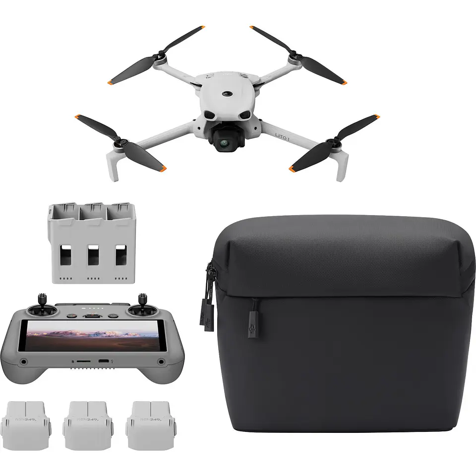 DJI Lito X1 Fly More Combo Drone 4K HDR 48MP con Control DJI RC 2 de Pantalla Integrada, 3 Baterías, Centro de Carga, Bolso, ActiveTrack y Detección de Obstáculos – 6937224142701 1