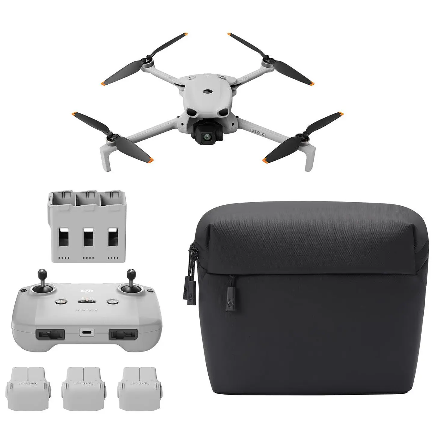 DJI Lito X1 Fly More Combo Drone con Cámara 48MP, Video 4K HDR 60fps, Control DJI RC-N3, 3 Baterías, Centro de Carga, Bolso, ActiveTrack, LiDAR y Detección Omnidireccional – 6937224140714 1