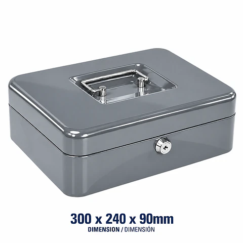Caja de Efectivo Metálica Studmark 12” con Llave | 4 Colores Disponibles