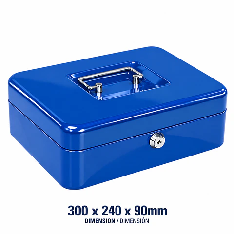 Caja de Efectivo Metálica Studmark 12” con Llave | 4 Colores Disponibles