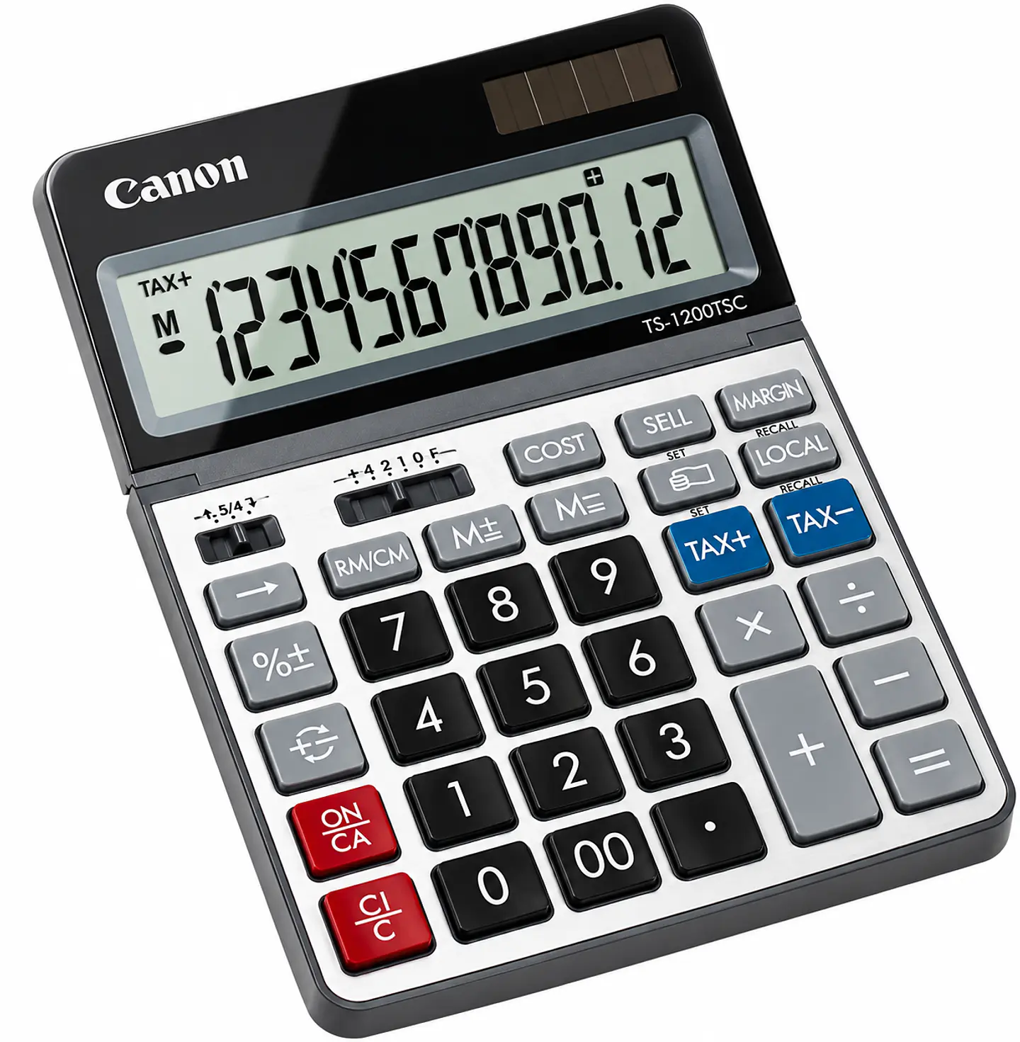 Calculadora Canon TS-1200TSC de Escritorio 12 Dígitos Solar con Función de Impuestos y Margen 1