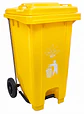 Basurero Industrial SiClean de 100 Litros (26 Galones) con Pedal, Tapa y Ruedas para Comercios, Oficinas y Hospitales - Miniatura 1