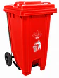Basurero Industrial SiClean de 100 Litros (26 Galones) con Pedal, Tapa y Ruedas para Comercios, Oficinas y Hospitales - Miniatura 4