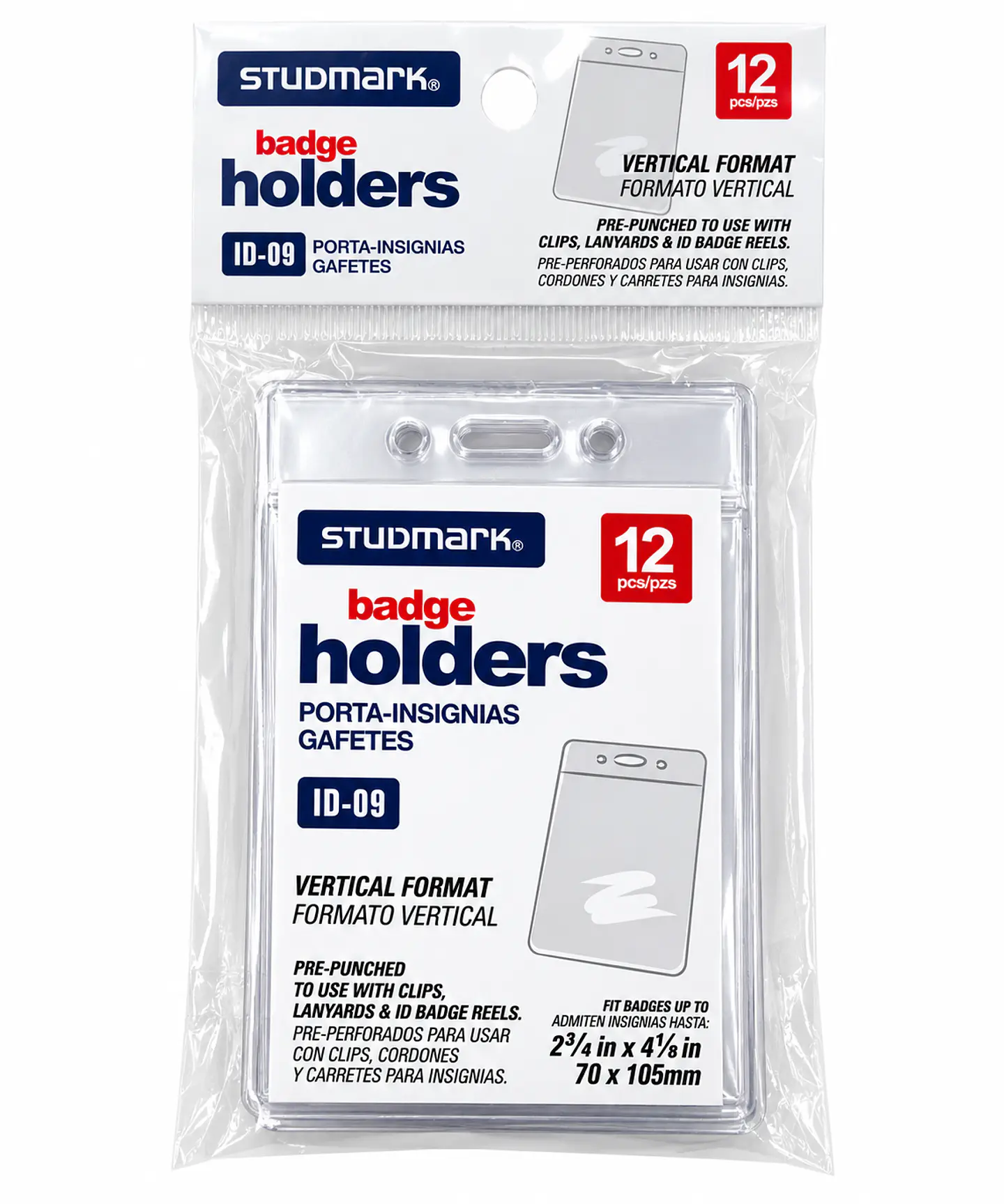 Portacredencial Vertical Studmark 70 x 105 mm 1