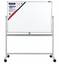 Pizarra Blanca Magnética Móvil 90 x 120 cm con Soporte y Ruedas - Miniatura 1