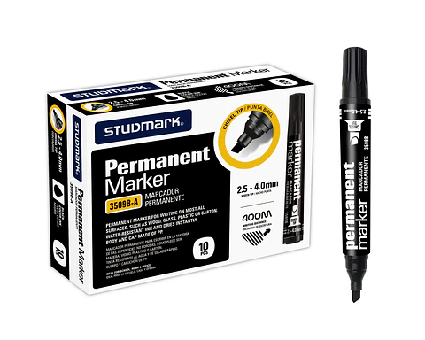 Marcador Permanente Studmark Punta Biselada Colores Surtidos