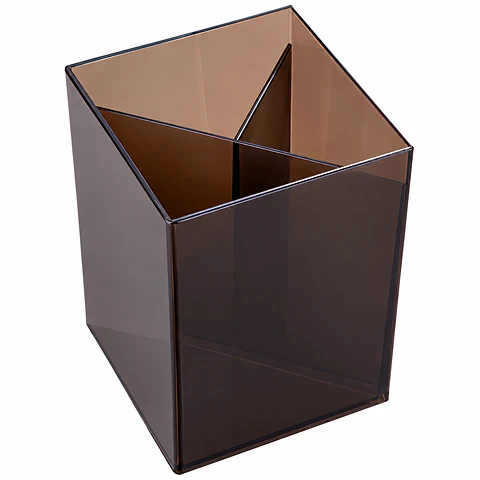 Portalápiz Studmark Rectangular Ahumado con Divisiones para Escritorio ST-02051