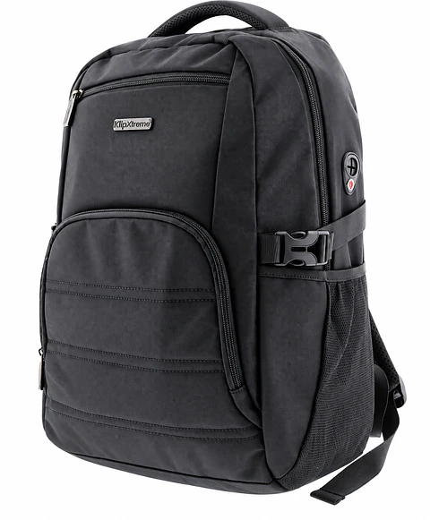 Mochila para Laptop KlipXtreme Emblem KNB-582 de 15.6 Pulgadas Negra con 3 Bolsillos