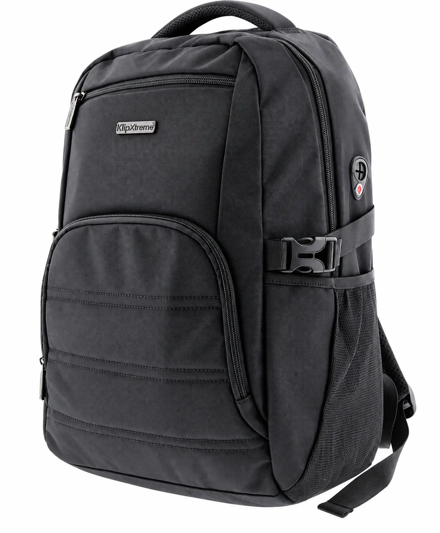 Mochila para Laptop KlipXtreme Emblem KNB-582 de 15.6 Pulgadas Negra con 3 Bolsillos 1