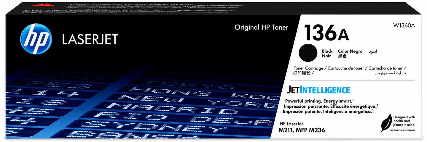 Tóner HP 136A Original Negro W1360A para HP LaserJet M209, M211, M233, M234 y M236 1