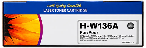 Tóner Compatible HP 136A W1360A Negro para HP LaserJet M209, M211, M233, M234 y M236