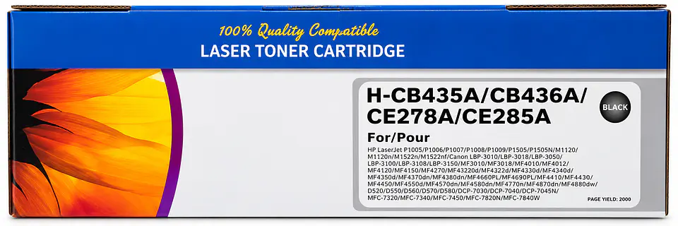 Tóner Compatible HP 35A CB435A Negro para Impresoras HP LaserJet P1005 y P1006 – Alternativo Económico 1