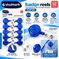Sujetadores Retráctiles Studmark Azules para Credenciales, Gafetes, Carnés e Insignias con Cordón Extensible de 72 cm – Paquete de 12 Unidades - Miniatura 2
