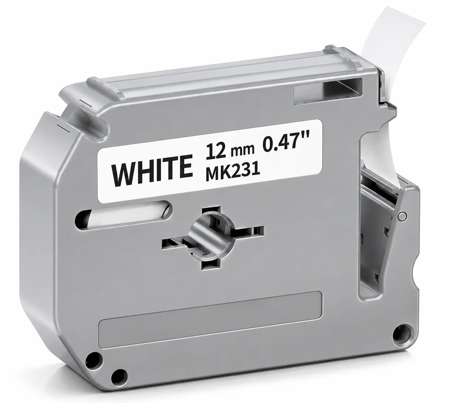 Cinta Compatible Brother M-K231 / M-K231S de 12 mm para Etiquetadoras P-touch – Repuesto Genérico 1