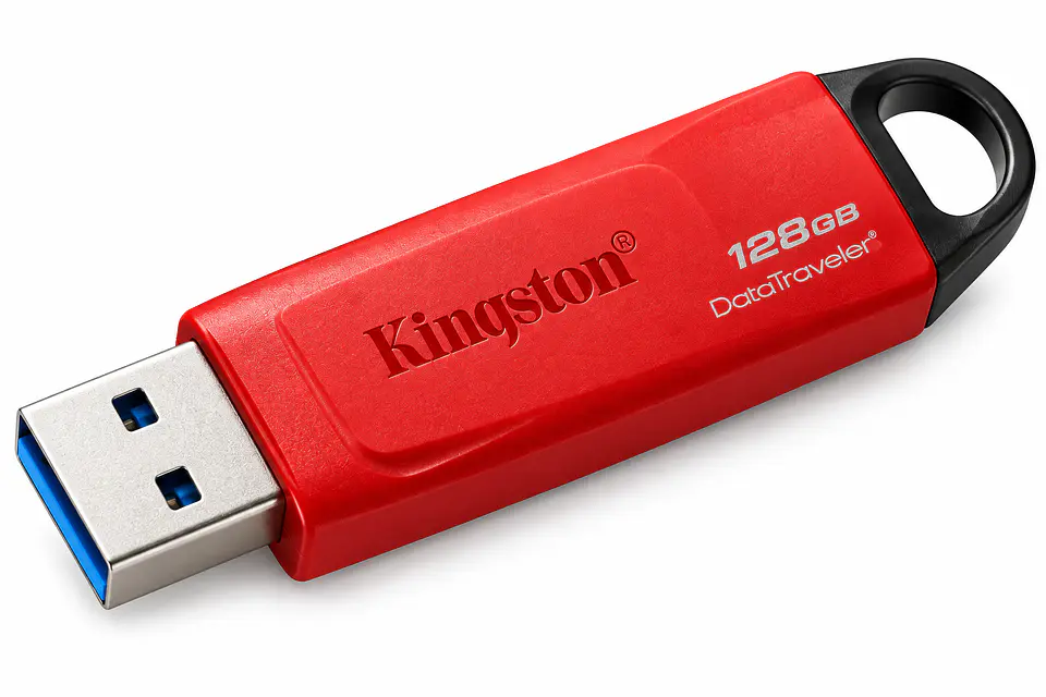 Memoria USB Kingston KC-U3C de 128GB USB 3.0 Tipo A Roja – Unidad Flash de Almacenamiento Portátil para Computadora y Laptop 1