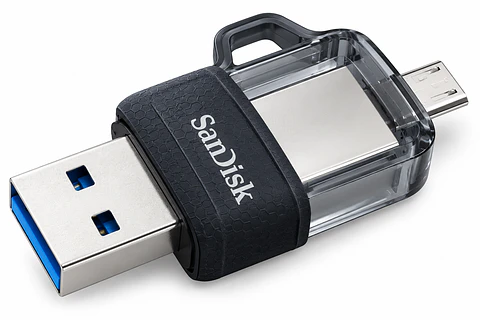 Memoria USB SanDisk Ultra Dual Drive 32GB USB 3.0 y Micro-USB OTG – Pendrive de Doble Conector para Computadora y Celulares Android Compatibles