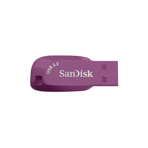 Memoria USB SanDisk Ultra Shift de 32GB, 64GB, 128GB y 256GB USB 3.2 Gen 1 – Pendrive USB-A Compacto para Computadoras y Laptops, Disponible en Negro, Azul, Orquídea Cattleya y Onagra
