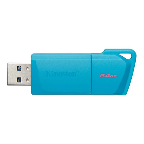 Memoria USB Kingston KC-U2L Neon de 64GB y 128GB – Pendrive Compacto en Colores Azul Aqua, Púrpura, Verde y Rosa Neón para Computadoras y Laptops