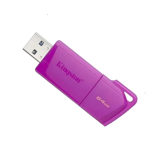 Memoria USB Kingston KC-U2L Neon de 64GB y 128GB – Pendrive Compacto en Colores Azul Aqua, Púrpura, Verde y Rosa Neón para Computadoras y Laptops