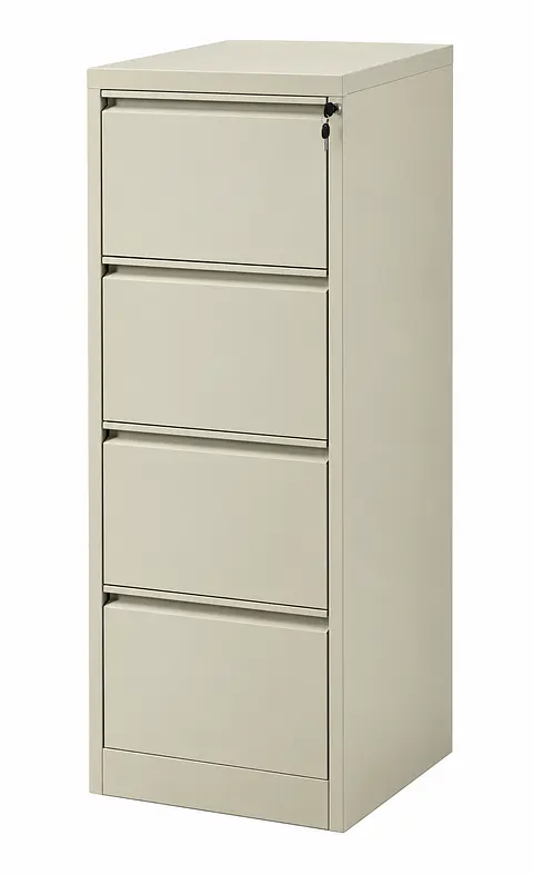 Archivador Metálico Studmark de 4 Gavetas Color Crema para Oficina ST-FC-004-BG