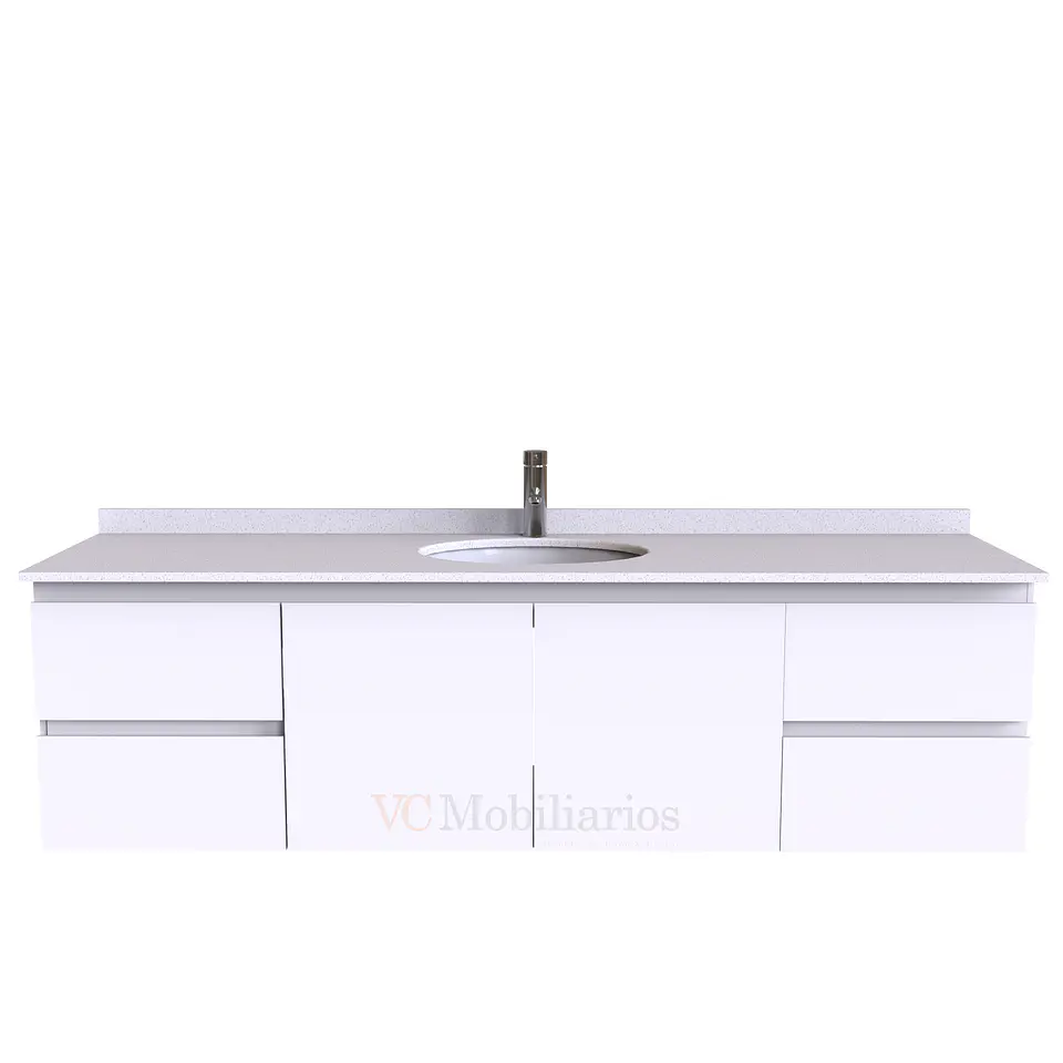 Mueble Vanitorio aereo simple de 180 cm M2-1808 / Blanco 1